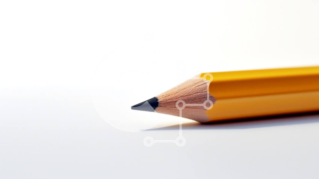 Intra Συλλεκτικό Ξύλινο Παζλ Plywood  4mm - Κοντινό πλάνο ενός κίτρινου μολυβιού σε λευκό φόντο Σε Ξύλινο Κουτί - Διαστάσεις: 10x10 cm – 25 κομμάτια