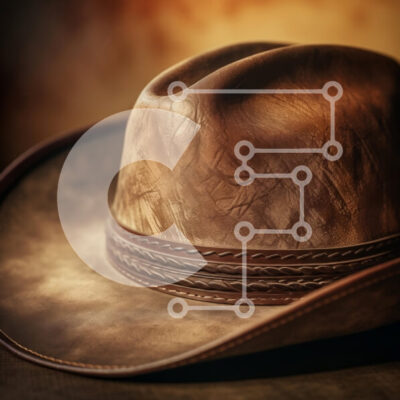 Intra Συλλεκτικό Ξύλινο Παζλ Plywood  4mm - Κοντινό πλάνο ενός εκλεκτής ποιότητας καπέλο καουμπόη Σε Ξύλινο Κουτί - Διαστάσεις: 10x10 cm – 25 κομμάτια - Image 1