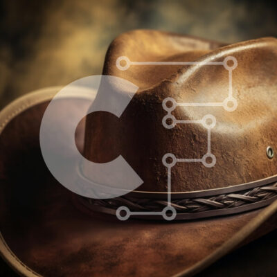 Intra Συλλεκτικό Ξύλινο Παζλ Plywood  4mm - Ρουστίκ καφέ καουμπόικο καπέλο Σε Ξύλινο Κουτί - Διαστάσεις: 10x10 cm – 25 κομμάτια - Image 1