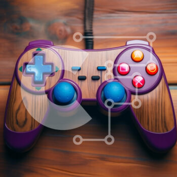 Intra Συλλεκτικό Ξύλινο Παζλ Plywood  4mm - Πολύχρωμο χειριστήριο παιχνιδιών σε ξύλινη επιφάνεια Σε Ξύλινο Κουτί - Διαστάσεις Puzzle: 10x10 cm – 25 κομμάτια - Image 1