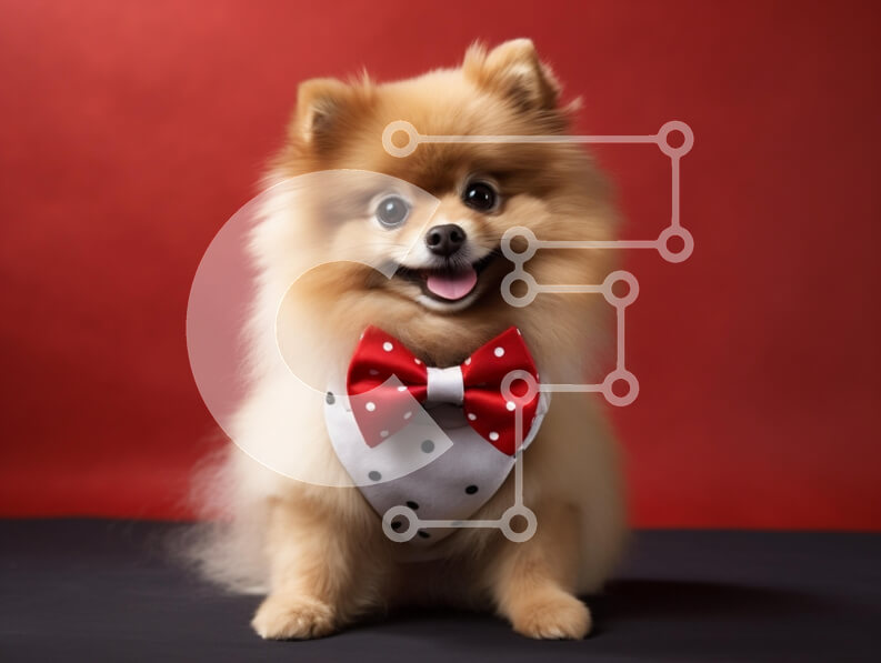 Intra Συλλεκτικό Ξύλινο Παζλ Plywood  4mm - Σκύλος Pomeranian με παπιγιόν Σε Ξύλινο Κουτί - Διαστάσεις: 10x10 cm – 25 κομμάτια