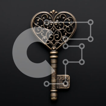 Intra Συλλεκτικό Ξύλινο Παζλ Plywood  4mm - Vintage κλειδί σε σχήμα καρδιάς Σε Ξύλινο Κουτί - Διαστάσεις: 10x10 cm – 25 κομμάτια - Image 1