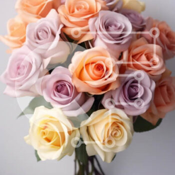 Intra Συλλεκτικό Ξύλινο Παζλ Plywood  4mm - Όμορφο μπουκέτο τριαντάφυλλα Σε Ξύλινο Κουτί - Διαστάσεις Puzzle: 10x10 cm – 25 κομμάτια - Image 1