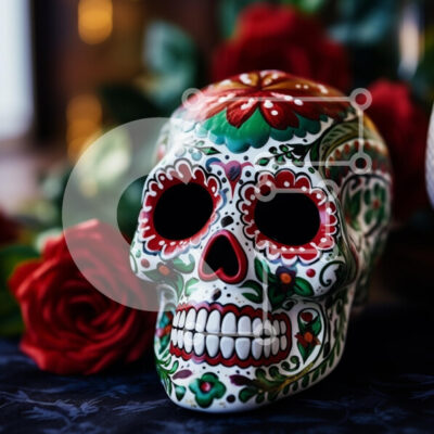 Intra Συλλεκτικό Ξύλινο Παζλ Plywood  4mm - Διακοσμητικό ζαχαροκεφαλο με κόκκινα τριαντάφυλλα Σε Ξύλινο Κουτί - Διαστάσεις: 10x10 cm – 25 κομμάτια - Image 1