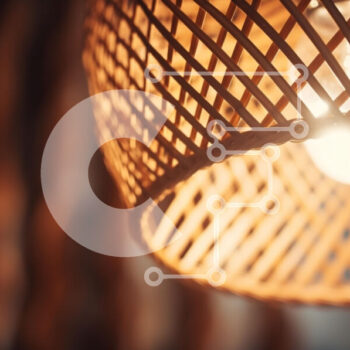 Intra Συλλεκτικό Ξύλινο Παζλ Plywood  4mm - Υφαντό Rattan Lamp Shade Illuminating Space Σε Ξύλινο Κουτί - Διαστάσεις Puzzle: 10x10 cm – 25 κομμάτια - Image 1