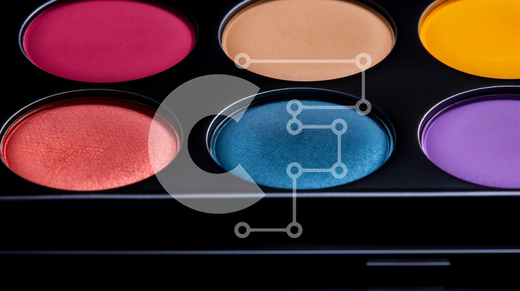 Intra Συλλεκτικό Ξύλινο Παζλ Plywood  4mm - Ζωντανή παλέτα μακιγιάζ με διάφορα χρώματα Σε Ξύλινο Κουτί - Διαστάσεις Puzzle: 10x10 cm – 25 κομμάτια