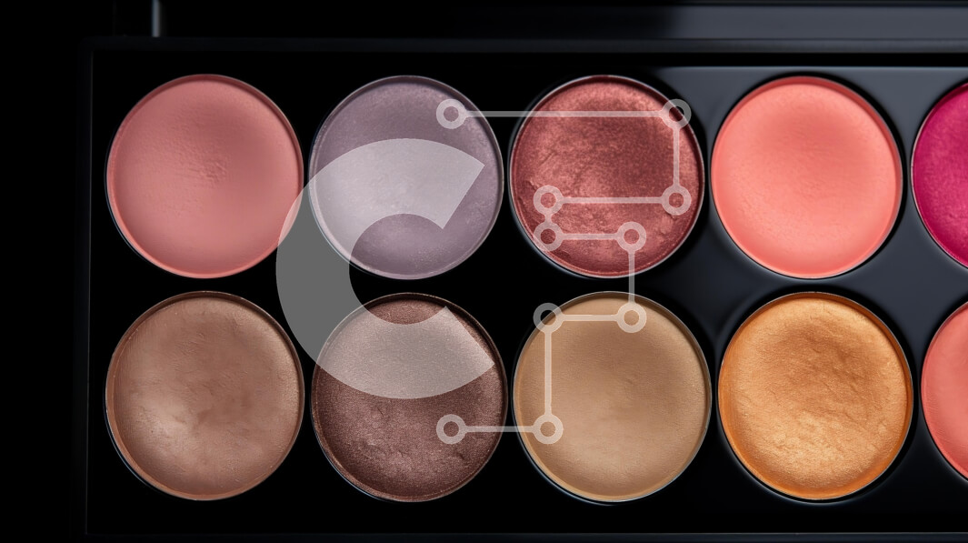 Intra Συλλεκτικό Ξύλινο Παζλ Plywood  4mm - Ζωντανή παλέτα μακιγιάζ με ρουζ και αποχρώσεις highlighter Σε Ξύλινο Κουτί - Διαστάσεις Puzzle: 10x10 cm – 25 κομμάτια