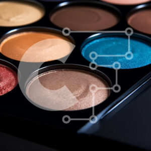 Intra Συλλεκτικό Ξύλινο Παζλ Plywood  4mm - Πολύχρωμη παλέτα μακιγιάζ Σε Ξύλινο Κουτί - Διαστάσεις Puzzle: 10x10 cm – 25 κομμάτια