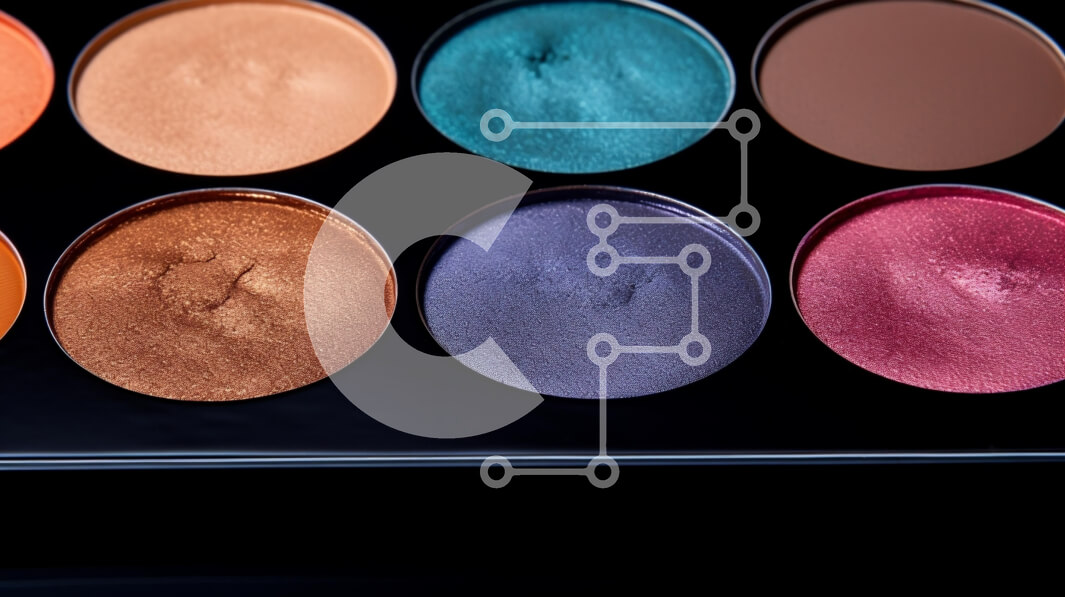 Intra Συλλεκτικό Ξύλινο Παζλ Plywood  4mm - Ζωντανή παλέτα σκιών ματιών Σε Ξύλινο Κουτί - Διαστάσεις Puzzle: 10x10 cm – 25 κομμάτια