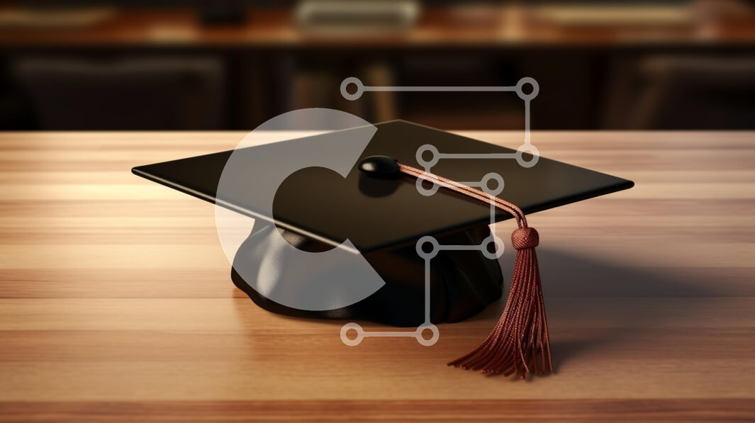 Intra Συλλεκτικό Ξύλινο Παζλ Plywood  4mm - Μαύρο καπάκι αποφοίτησης σε ξύλινο τραπέζι Σε Ξύλινο Κουτί - Διαστάσεις Puzzle: 10x10 cm – 25 κομμάτια