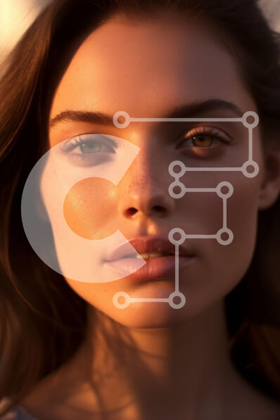 Intra Συλλεκτικό Ξύλινο Παζλ Plywood  4mm - Πορτρέτο μιας νεαρής γυναίκας από κοντά Σε Ξύλινο Κουτί - Διαστάσεις Puzzle: 10x10 cm – 25 κομμάτια