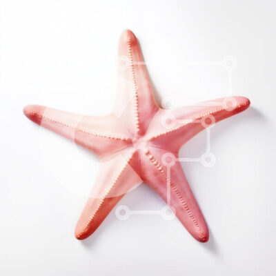 Intra Συλλεκτικό Ξύλινο Παζλ Plywood 4mm - Ροζ αστερίας σε άσπρο φόντο Σε Ξύλινο Κουτί - Διαστάσεις: 10x10 cm – 25 κομμάτια - Image 1