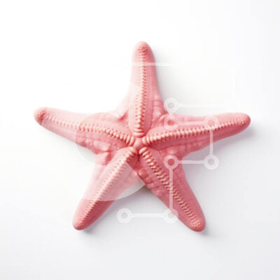 Intra Συλλεκτικό Ξύλινο Παζλ Plywood 4mm - Ροζ αστερίας σε άσπρο φόντο Σε Ξύλινο Κουτί - Διαστάσεις: 10x10 cm – 25 κομμάτια - Image 1