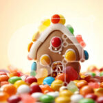 Intra Συλλεκτικό Ξύλινο Παζλ Plywood  4mm – Gingerbread House με Καραμέλες Σε Ξύλινο Κουτί – Διαστάσεις: 10×10 cm – 25 κομμάτια