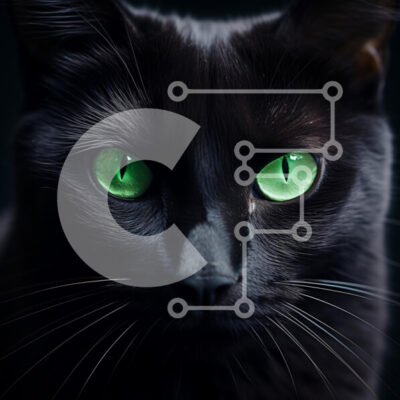 Intra Συλλεκτικό Ξύλινο Παζλ Plywood  4mm - Μαύρη γάτα με πράσινα μάτια Σε Ξύλινο Κουτί - Διαστάσεις: 10x10 cm – 25 κομμάτια - Image 1