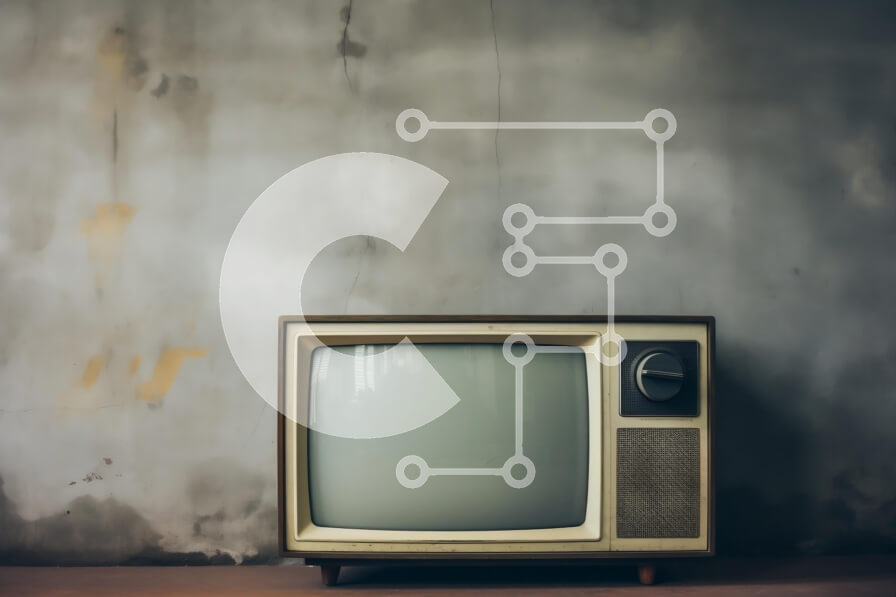 Intra Συλλεκτικό Ξύλινο Παζλ Plywood  4mm - Vintage τηλεόραση σε έναν τοίχο Σε Ξύλινο Κουτί - Διαστάσεις Puzzle: 10x10 cm – 25 κομμάτια