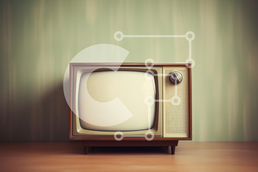 Intra Συλλεκτικό Ξύλινο Παζλ Plywood  4mm - Vintage Τηλεόραση Σε Ξύλινο Κουτί - Διαστάσεις Puzzle: 10x10 cm – 25 κομμάτια