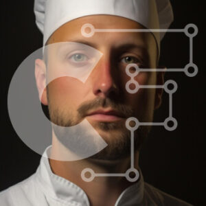 Intra Συλλεκτικό Ξύλινο Παζλ Plywood  4mm - Επαγγελματικό πορτρέτο σεφ Σε Ξύλινο Κουτί - Διαστάσεις Puzzle: 10x10 cm – 25 κομμάτια