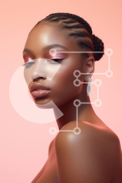 Intra Συλλεκτικό Ξύλινο Παζλ Plywood  4mm - Πορτρέτο μιας νεαρής γυναίκας με πλεκτά μαλλιά και κομψό μακιγιάζ Σε Ξύλινο Κουτί - Διαστάσεις Puzzle: 10x10 cm – 25 κομμάτια