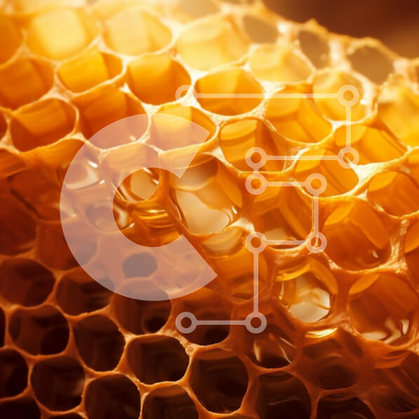 Intra Συλλεκτικό Ξύλινο Παζλ Plywood  4mm - Κοντινό πλάνο της δομής κηρήθρας Σε Ξύλινο Κουτί - Διαστάσεις: 10x10 cm – 25 κομμάτια