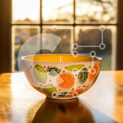 Intra Συλλεκτικό Ξύλινο Παζλ Plywood  4mm - Πολύχρωμο φρουτιέρα στο φως του ήλιου Σε Ξύλινο Κουτί - Διαστάσεις: 10x10 cm – 25 κομμάτια - Image 1