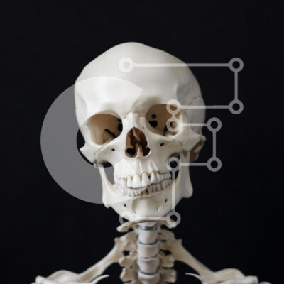 Intra Συλλεκτικό Ξύλινο Παζλ Plywood  4mm - Μοντέλο ανθρώπινου κρανίου Σε Ξύλινο Κουτί - Διαστάσεις Puzzle: 10x10 cm – 25 κομμάτια - Image 1