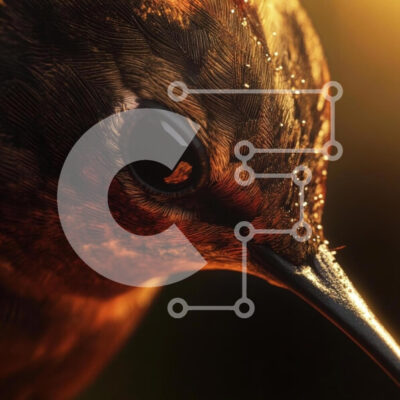 Intra Συλλεκτικό Ξύλινο Παζλ Plywood  4mm - Κοντινό πλάνο ενός πουλιού με περίπλοκα μοτίβα φτερών Σε Ξύλινο Κουτί - Διαστάσεις: 10x10 cm – 25 κομμάτια - Image 1