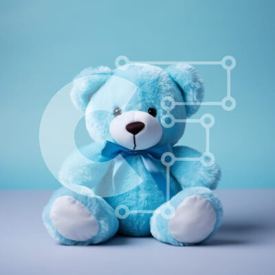 Intra Συλλεκτικό Ξύλινο Παζλ Plywood  4mm - Μπλε αρκουδάκι Σε Ξύλινο Κουτί - Διαστάσεις: 10x10 cm – 25 κομμάτια - Image 1