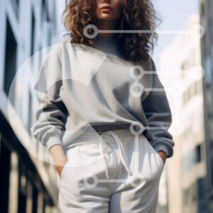 Intra Συλλεκτικό Ξύλινο Παζλ Plywood  4mm - Γυναίκα με περιστασιακή μόδα στο City Street Σε Ξύλινο Κουτί - Διαστάσεις Puzzle: 10x10 cm – 25 κομμάτια