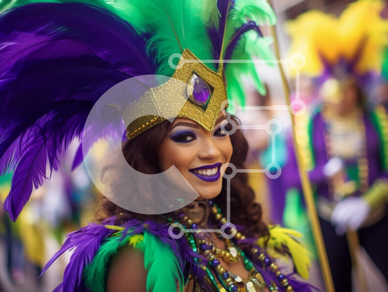 Intra Συλλεκτικό Ξύλινο Παζλ Plywood  4mm - Αποκριάτικη γιορτή με πολύχρωμες στολές και φτερά Σε Ξύλινο Κουτί - Διαστάσεις: 10x10 cm – 25 κομμάτια