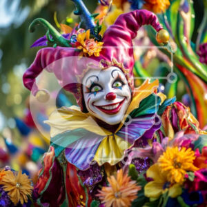 Intra Συλλεκτικό Ξύλινο Παζλ Plywood  4mm - Ζωντανός χαρακτήρας κλόουν με πολύχρωμη στολή Σε Ξύλινο Κουτί - Διαστάσεις Puzzle: 10x10 cm – 25 κομμάτια