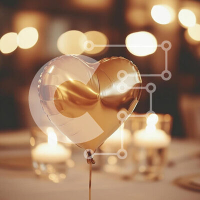 Intra Συλλεκτικό Ξύλινο Παζλ Plywood 4mm - Golden Heart Balloon με ρομαντική ατμόσφαιρα Σε Ξύλινο Κουτί - Διαστάσεις: 10x10 cm – 25 κομμάτια - Image 1