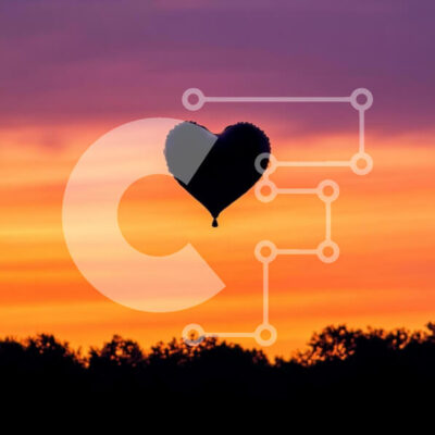 Intra Συλλεκτικό Ξύλινο Παζλ Plywood  4mm - Μπαλόνι σε σχήμα καρδιάς στο ηλιοβασίλεμα Σε Ξύλινο Κουτί - Διαστάσεις: 10x10 cm – 25 κομμάτια - Image 1