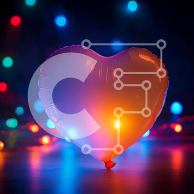 Intra Συλλεκτικό Ξύλινο Παζλ Plywood  4mm - Μπαλόνι σε σχήμα καρδιάς με πολύχρωμα φώτα Σε Ξύλινο Κουτί - Διαστάσεις Puzzle: 10x10 cm – 25 κομμάτια - Image 1