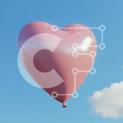 Intra Συλλεκτικό Ξύλινο Παζλ Plywood 4mm - Μπαλόνι σε σχήμα καρδιάς στον ουρανό Σε Ξύλινο Κουτί - Διαστάσεις: 10x10 cm – 25 κομμάτια - Image 1