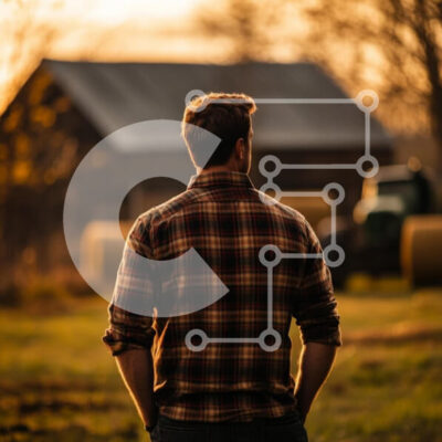 Intra Συλλεκτικό Ξύλινο Παζλ Plywood 4mm - Άτομο που παρακολουθεί το ηλιοβασίλεμα πέρα από το αγροτικό τοπίο Σε Ξύλινο Κουτί - Διαστάσεις: 10x10 cm – 25 κομμάτια - Image 1