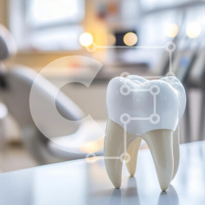 Intra Συλλεκτικό Ξύλινο Παζλ Plywood  4mm - Μοντέλο δοντιών στο οδοντιατρείο Σε Ξύλινο Κουτί - Διαστάσεις Puzzle: 10x10 cm – 25 κομμάτια - Image 1