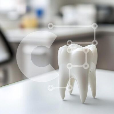 Intra Συλλεκτικό Ξύλινο Παζλ Plywood  4mm - Πρότυπο λευκού δοντιού στην επιφάνεια του οδοντιατρείου Σε Ξύλινο Κουτί - Διαστάσεις Puzzle: 10x10 cm – 25 κομμάτια - Image 1