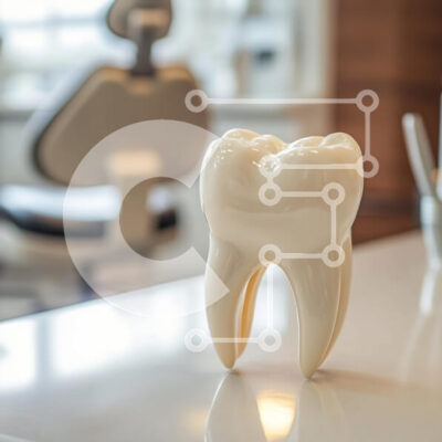 Intra Συλλεκτικό Ξύλινο Παζλ Plywood  4mm - Κεραμικό μοντέλο δοντιών σε Οδοντιατρείο Σε Ξύλινο Κουτί - Διαστάσεις Puzzle: 10x10 cm – 25 κομμάτια - Image 1