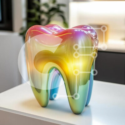 Intra Συλλεκτικό Ξύλινο Παζλ Plywood  4mm - Πολύχρωμο γλυπτό δοντιών Σε Ξύλινο Κουτί - Διαστάσεις: 10x10 cm – 25 κομμάτια - Image 1