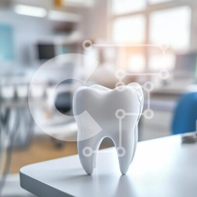 Intra Συλλεκτικό Ξύλινο Παζλ Plywood 4mm - Οδοντιατρικό μοντέλο ενός δοντιού σε μια σύγχρονη κλινική Σε Ξύλινο Κουτί - Διαστάσεις Puzzle: 10x10 cm – 25 κομμάτια - Image 1