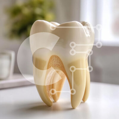 Intra Συλλεκτικό Ξύλινο Παζλ Plywood  4mm - Λεπτομερές μοντέλο ανθρώπινου δοντιού σε μαλακό εσωτερικό περιβάλλον Σε Ξύλινο Κουτί - Διαστάσεις Puzzle: 10x10 cm – 25 κομμάτια - Image 1