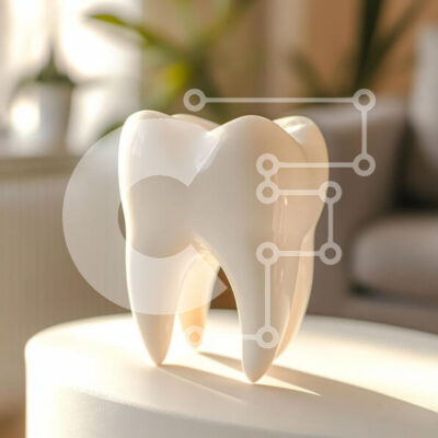 Intra Συλλεκτικό Ξύλινο Παζλ Plywood  4mm - Κεραμική γλυπτική δοντιών σε σύγχρονο εσωτερικό Σε Ξύλινο Κουτί - Διαστάσεις: 10x10 cm – 25 κομμάτια - Image 1