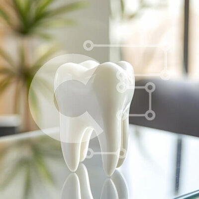 Intra Συλλεκτικό Ξύλινο Παζλ Plywood 4mm - Πρότυπο λευκού δοντιού σε ανακλαστική επιφάνεια Σε Ξύλινο Κουτί - Διαστάσεις: 10x10 cm – 25 κομμάτια - Image 1