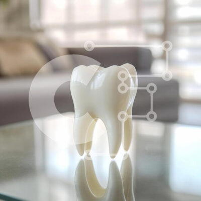 Intra Συλλεκτικό Ξύλινο Παζλ Plywood  4mm - Διακοσμητικό γλυπτό δοντιών σε γυάλινο τραπέζι Σε Ξύλινο Κουτί - Διαστάσεις: 10x10 cm – 25 κομμάτια - Image 1