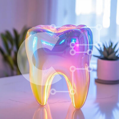 Intra Συλλεκτικό Ξύλινο Παζλ Plywood  4mm - Ιριδίζον Γλυπτό Δοντιών Σε Ξύλινο Κουτί - Διαστάσεις: 10x10 cm – 25 κομμάτια - Image 1