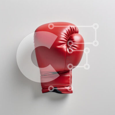 Intra Συλλεκτικό Ξύλινο Παζλ Plywood  4mm - Κόκκινο γάντι του μποξ σε ουδέτερο φόντο Σε Ξύλινο Κουτί - Διαστάσεις Puzzle: 10x10 cm – 25 κομμάτια - Image 1