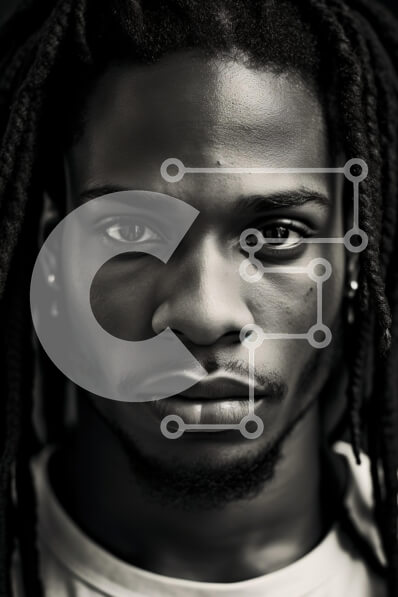 Intra Συλλεκτικό Ξύλινο Παζλ Plywood  4mm - Πορτρέτο ενός νεαρού άνδρα με Dreadlocks Σε Ξύλινο Κουτί - Διαστάσεις Puzzle: 10x10 cm – 25 κομμάτια