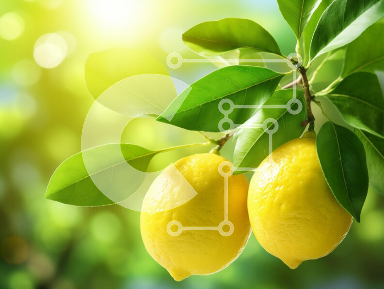 Intra Συλλεκτικό Ξύλινο Παζλ Plywood  4mm - Λεμόνια σε ένα κλαδί στο φως του ήλιου Σε Ξύλινο Κουτί - Διαστάσεις: 10x10 cm – 25 κομμάτια