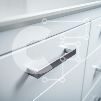 Intra Συλλεκτικό Ξύλινο Παζλ Plywood  4mm - Κοντινό πλάνο ενός σύγχρονου λευκού ντουλαπιού Σε Ξύλινο Κουτί - Διαστάσεις Puzzle: 10x10 cm – 25 κομμάτια - Image 1